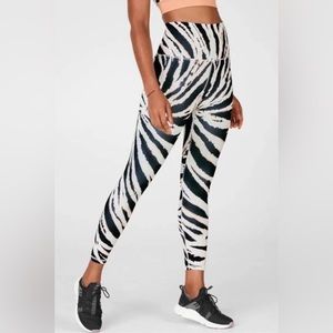 Fabletics PureLuxe Zebra Print Spinner Leggings 7/8